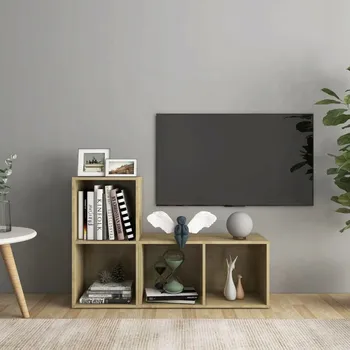 Televizní stolek TV stolky, 2 ks, dub sonoma, 72x35x36,5 cm, dřevotříska