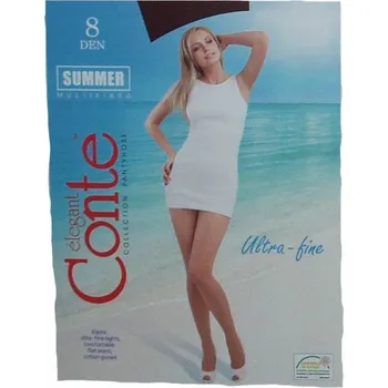 Dámské oblečení Hladké Punčocháče Conte 8 DEN, odstín hnědá (shade), velikost 3