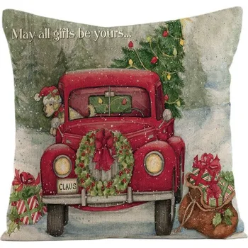 Povlak na polštářek ECARLA Vánoční povlak na polštář 45x45cm Auto POD173