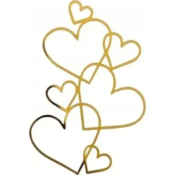 Obraz Id_5451 TOPPER ZLATÉ SRDCE NA BOK DORT ZRCADLOVÝ AKRYLOVÝ DORT