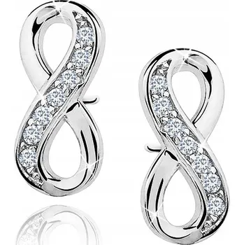 Náušnice Dámské Náušnice Mennica Bydgoska Stříbrné náušnice se symbolem nekonečna