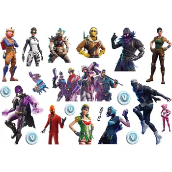 Odstranitelné tetování Tetování Fortnite – Superhrdinové a Dobrodružství na Kůži! (1 ks)