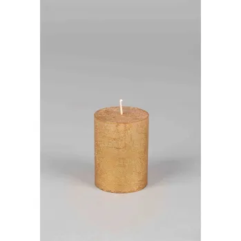 Svíčka Válcová zlatá metalická svíčka Varianta: Ø6 x V8 cm