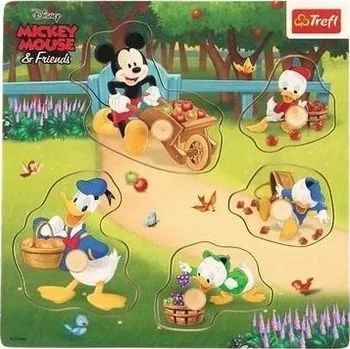 Puzzle Trefl dřevěná Hračka - 5dílné mini Puzzle Mickey Mouse a jeho přátelé