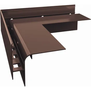 okap Vnější roh 90 stupňů pro systém Renoplast W30R PLUS HNĚDÝ