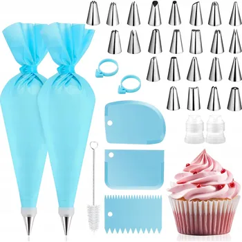 34dílné návleky CUKRÁŘSKÝ SÁČEK těsto, špičky, ZDOBÍCÍ ŠPIČKY dorty, ZDOBIČKA na muffiny
