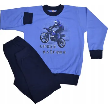 Dámské pyžamo PYŽAMO BAVLNA MOTORKA MODRÁ TMAVÁ 116 SUTEX