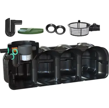 GeraTec Plochá retenční nádrž na dešťovou vodu HUDSON 5000 l s filtrem a sifonem