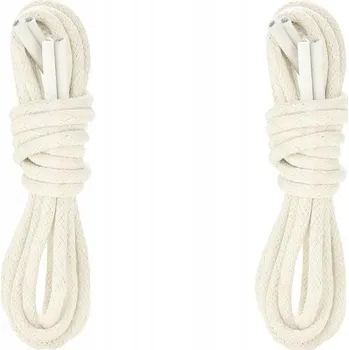 Tkaničky do bot Tkaničky PŘÍRODNÍ ECRU tkaničky do bot 120 cm SILNÉ KULATÉ 5mm BAVLNA G9-22