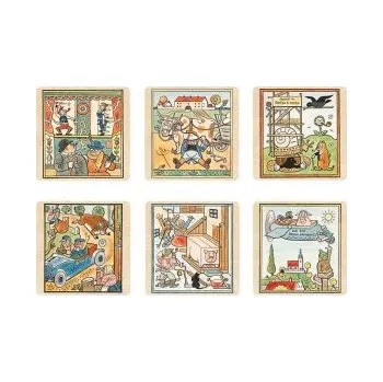 Podtácek Dřevěný podtácek Veselé podtácky 6 ks – Josef Lada © s možností výměny či vrácení do 30 dnů - COA15