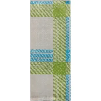 Papírový ubrousek Papírová kapsička na příbory Infibra Kostka zelená, bílý ubrousek, 125ks