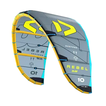Drak pro kitesurfing kite DUOTONE Rebel D/LAB 11 dark-grey/lime one size One Size