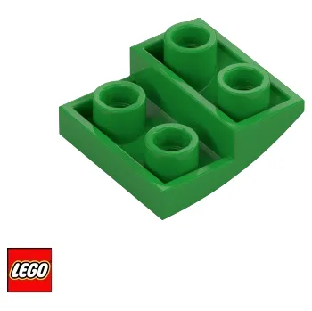 Stavebnice LEGO LEGO® Dílky LEGO STŘECHA Obrácená Zaoblená 2x2 - výška 2/3 / 32803 Barva: Světle-Zelená 32803