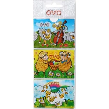 Velikonoční dekorace KOŠILKY OVO BERÁNCI, SMRŠŤOVACÍ 9KS