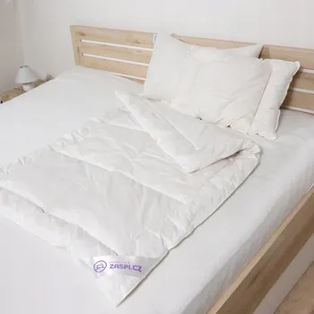 Polštář Dětský set duté vlákno přikrývka + 2x prošitý polštář - bílý 199/110