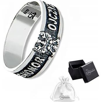 Prsten Patriotický stříbrný prsten ryzost 925 Bůh, Čest, Vlast | vel. 28