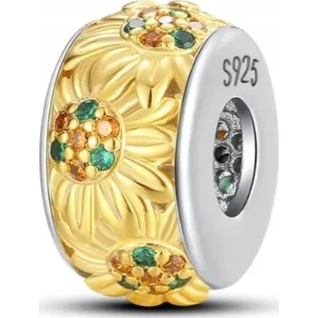 Přívěsek Stříbrný Charms Stoper Slunečnice Přívěsek Stříbro 925