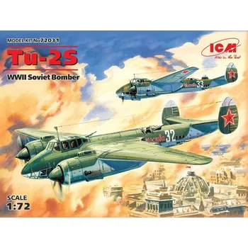 Plastikový model Tu-2S WWII Sovětský Bombardér 1:72