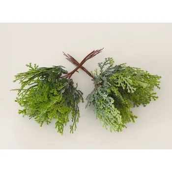 Vánoční dekorace Thuja na drátku 6 ks