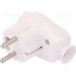 Konektor napájecí AC vidlice zástrčka 2P+PE 250VAC 16A bilá