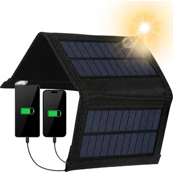 IP kamera PŘENOSNÁ TURISTICKÁ SKLÁDACÍ SOLÁRNÍ NABÍJEČKA 20W PRO NABÍJENÍ TELEFONU