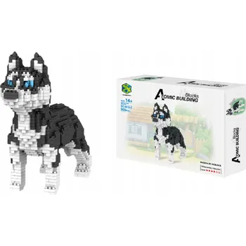 ostatní stavebnice STAVEBNICE STAVEBNICE Model Pes Sibiřský Husky 950 Dílků DOG KRABIČKA