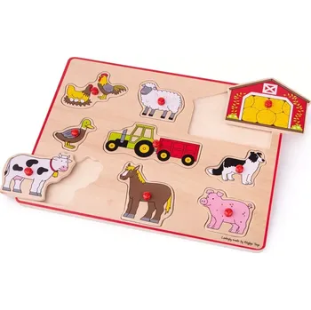 Bigjigs Toys Vkládací puzzle Farmářský statek
