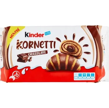 Cukrovinka Rohlíky Kinder Kornetti čokoládové 6 x 42 g