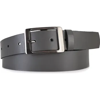 Opasek KOŽENÝ Pásek ke kalhotám JEANS dámský Široký ŠEDÝ 4cm