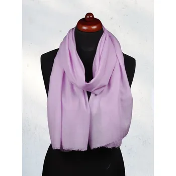 Šála Kašmírská vlněná pašmína Self světle fialová