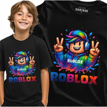 Dětská móda ROBLOX DĚTSKÉ TRIČKO GAMER DÁREK černé 116