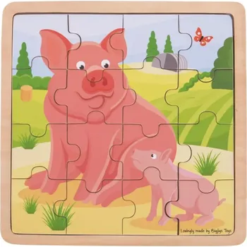Bigjigs Toys puzzle - Prasátko se selátkem