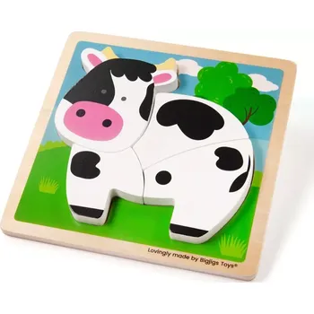 Bigjigs Toys Vkládací puzzle Kravička