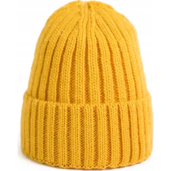 Čepice Szaleo zimní čepice beanie žlutá, univerzální velikost