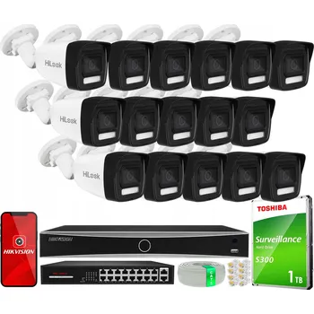 IP kamera Monitorovací sada 16 kamer 6Mpx venkovní rekordér AcuSense Hikvision