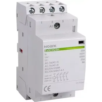 modulární přístroj a rozvaděč NOARK 117104 Ex9CH25H 30 230V AC/DC Tichý instalační stykač, 25A, 230V AC/DC, 3 zapínací kontakty (Ex9CH25H 30 230V AC/DC)