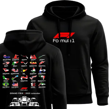 Pánská mikina MIKINA S KAPUCÍ F1 TRACKS 2025 MIKINA FORMULE 1 OKRUHY DÁREK PRO KLUKA