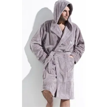 Pánský župan L&L župan pánský IWO s kapucí L šedá