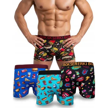 Pánské boxerky 4-pack barevné vtipné DÁREK pro něj sada pohodlné