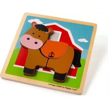 Bigjigs Toys Vkládací puzzle Koník
