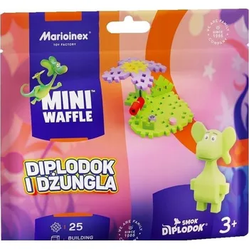 ostatní stavebnice Stavebnice Marioinex Drak Diplodok a Džungle figurka + vaffle mini 25 dílů