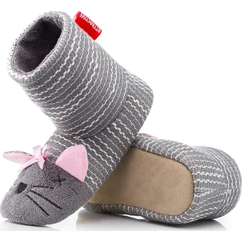 Dámská obuv Teplé dámské bačkory myšky, pantofle na chladné dny ATTRACTIVE vel 38/39