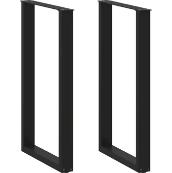 Stolová podnož OMAXI Nohy barového stolu ve tvaru U, 2 ks, černé, 60 x (100-101) cm, ocel 311757
