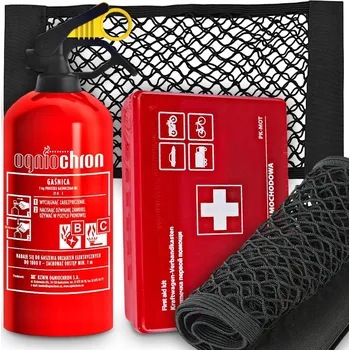 Organizér do auta HASICÍ PŘÍSTROJ 1 KG LÉKÁRNIČKA SÍŤKA ORGANIZÉR DO KUFRU NA SUCHÝ ZIP AUTA