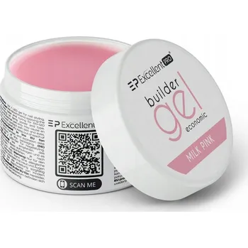 Přípravek na nehty Excellent PRO Stavební gel Economic 50g mléčný pink BEZ TPO