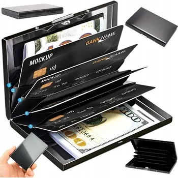 Peněženka METALOVÉ POUZDRO NA KARTY S RFID BLOKACÍ Černá