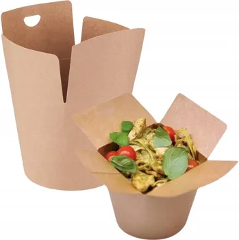 Jednorázové nádobí Krabice na kebab kraft 500 ml 50 ks