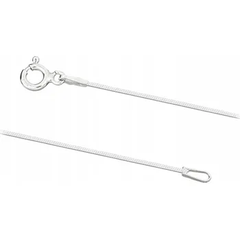 Náramek Stříbrný řetízkový náramek Řetízek na ruku Linka 17 cm Zmijka 0,9 mm