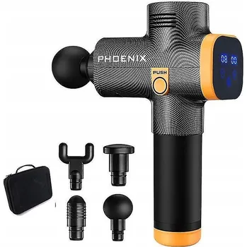 Masážní přístroj Masážní pistole LCD masážní přístroj Phoenix A2 stříbrná
