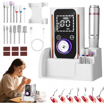 Elektrický zubní kartáček ELEKTRICKÁ BRUSKA NA NEHTY 45000RPM 2500MAH LCD S 13 PŘÍSLUŠENSTVÍMI